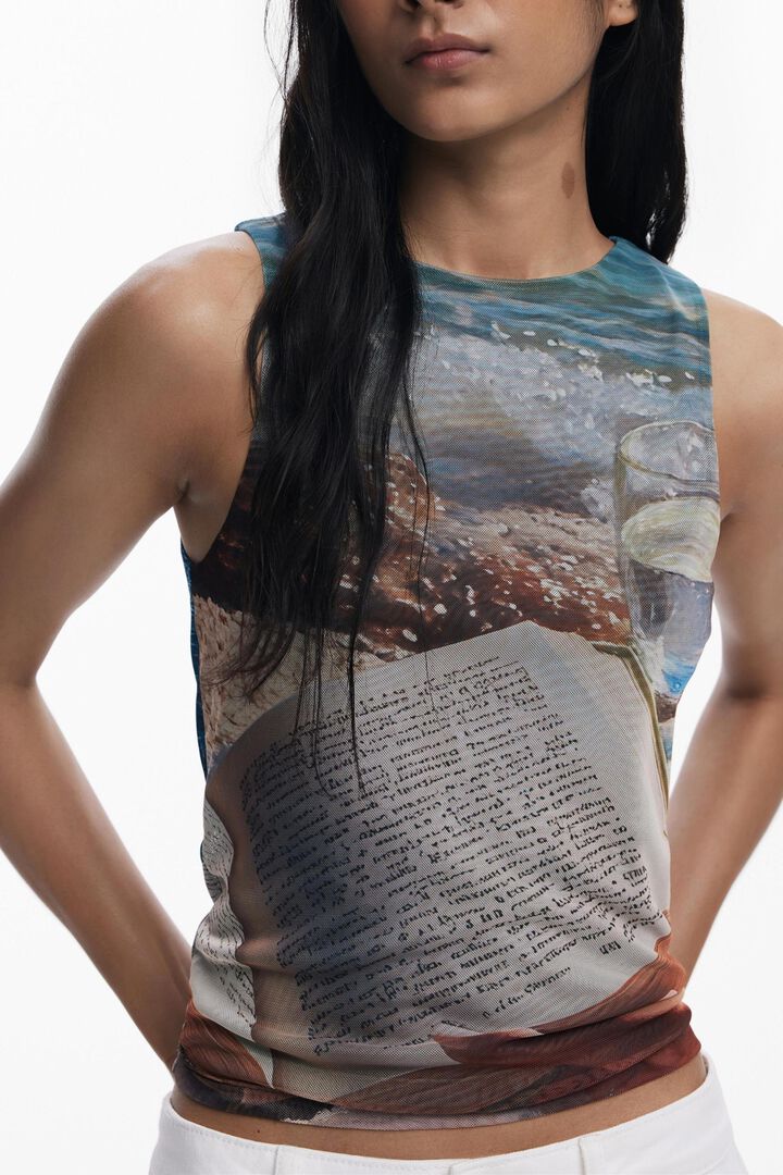 Sleeveless book shirt