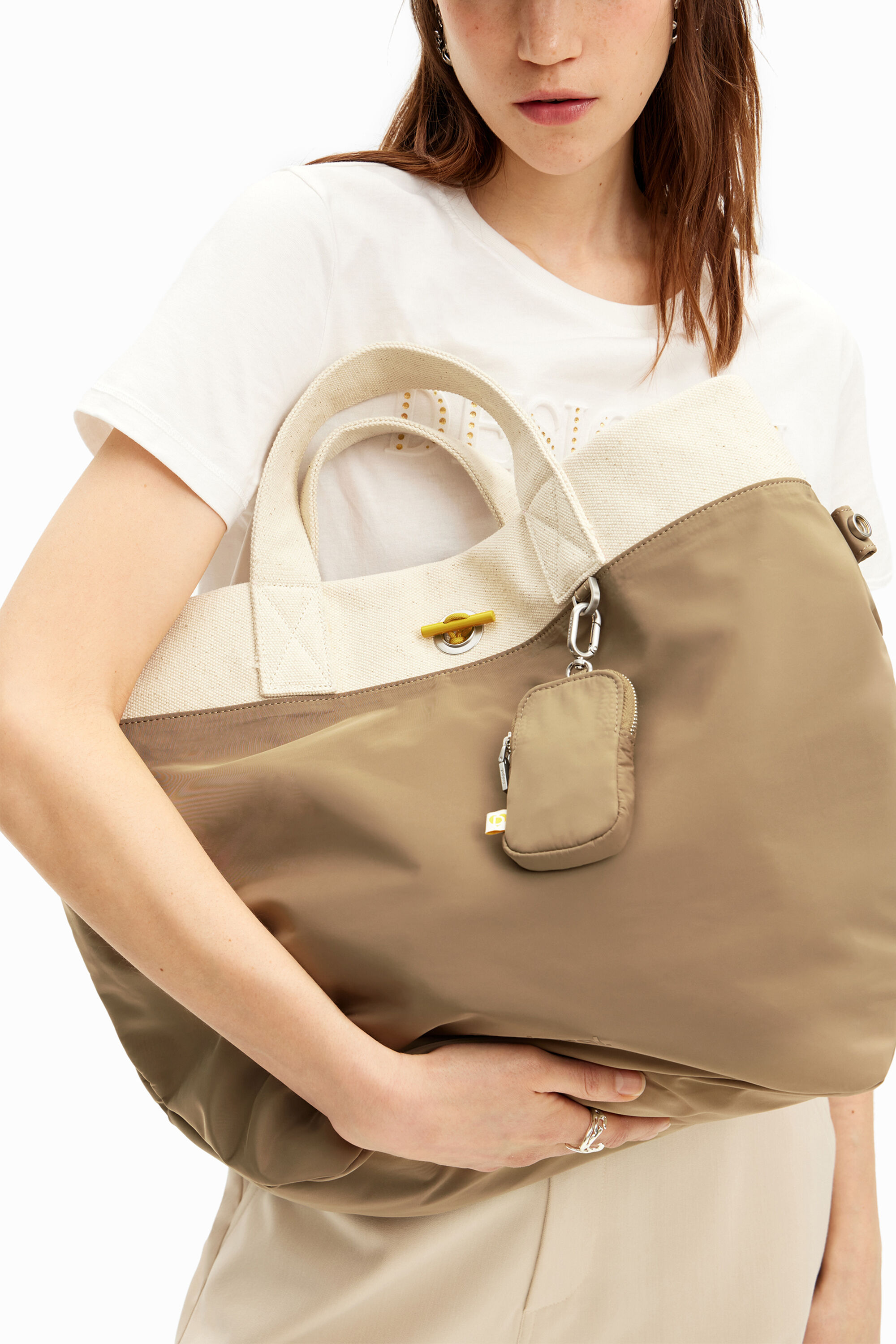 L reversible tote bag