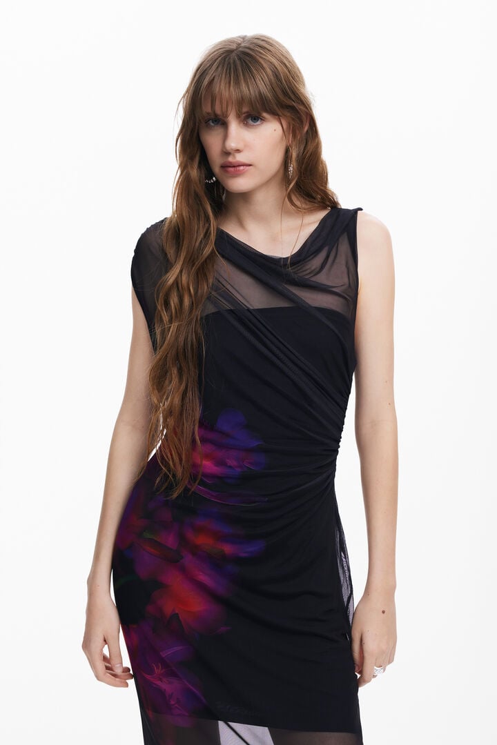 Tulle flower dress | Desigual