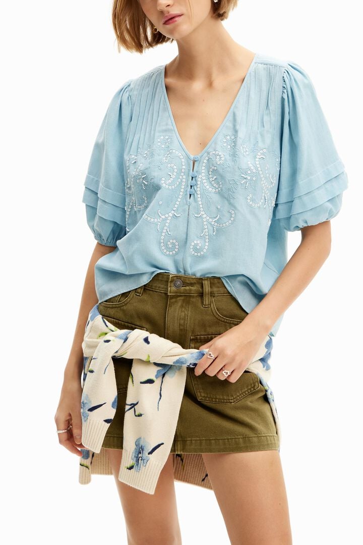 Embroidered boho blouse | Desigual