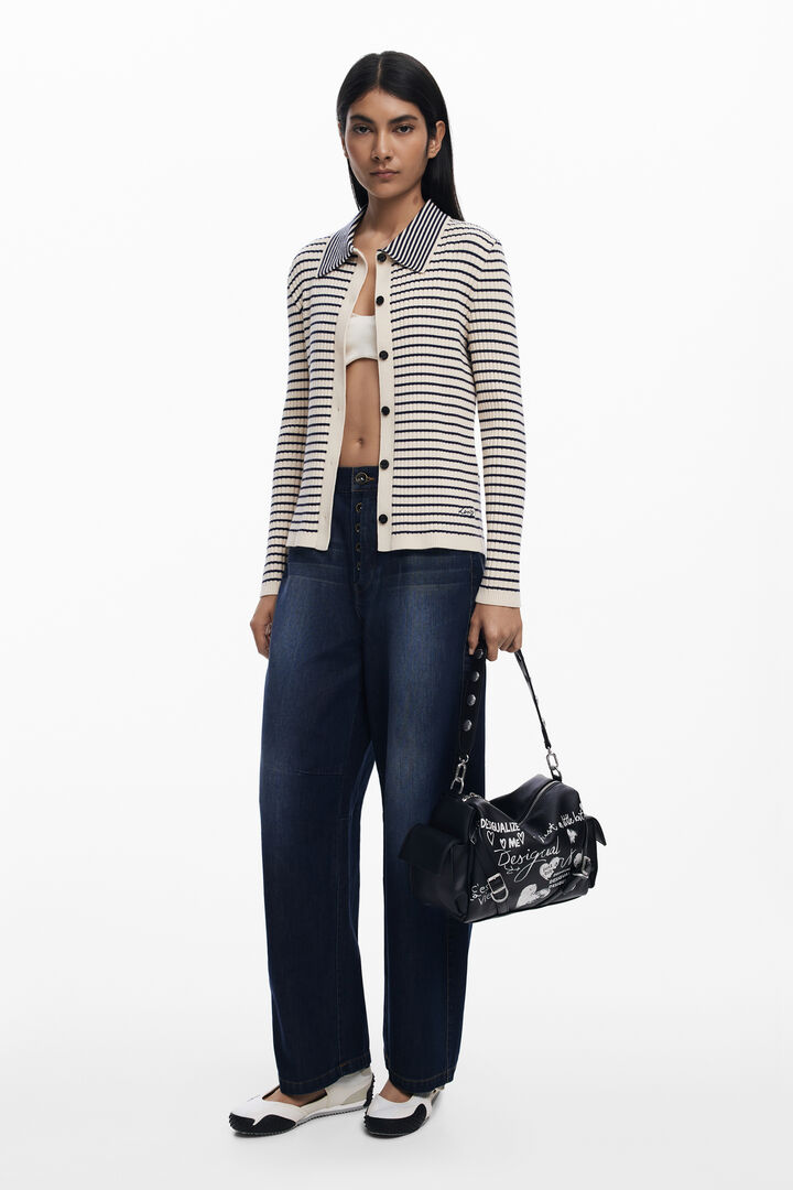 Sac bowling effet cuir lettres moyen | Desigual