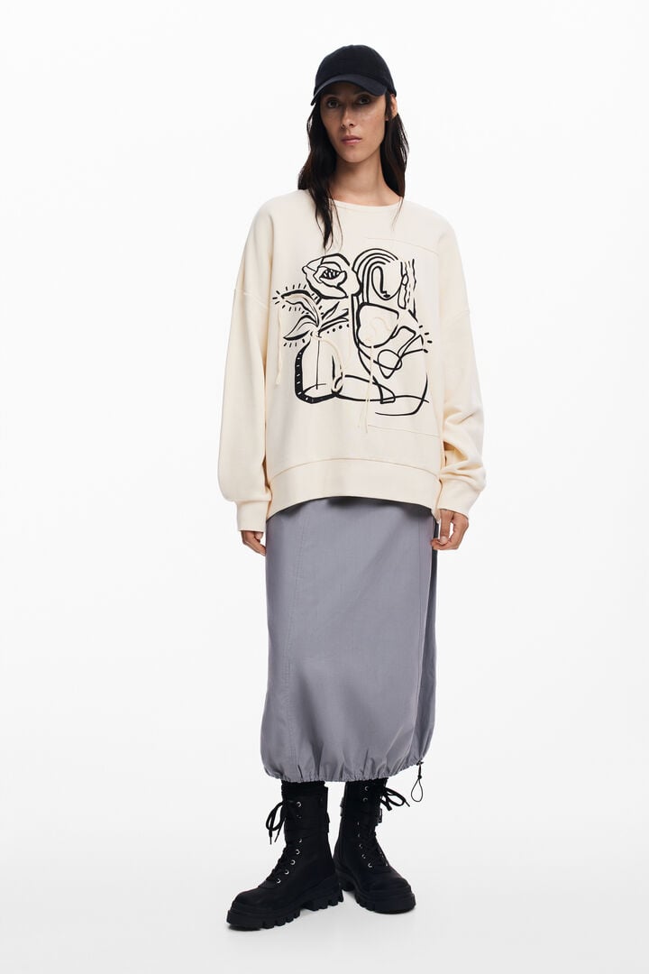 Oversized floral sweatshirt | Desigual