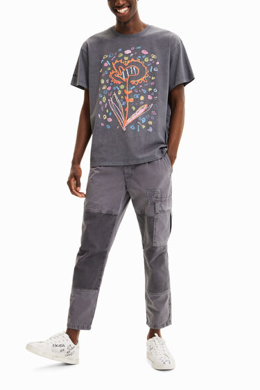 Camiseta oversize flor | Desigual
