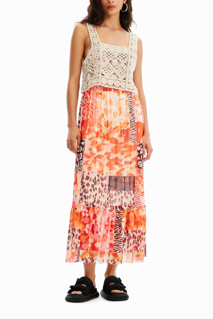 Hosszú patchwork ruha | Desigual