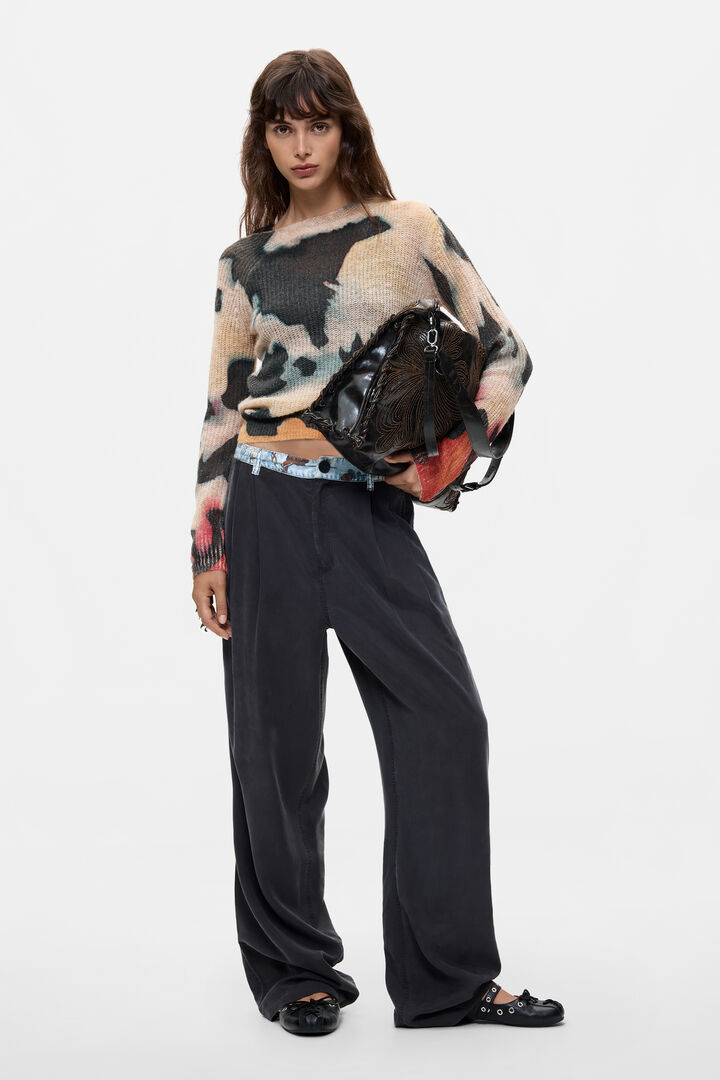 Tie-dye printed sweater