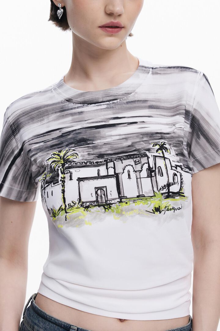 Short-sleeve palm tree T-shirt