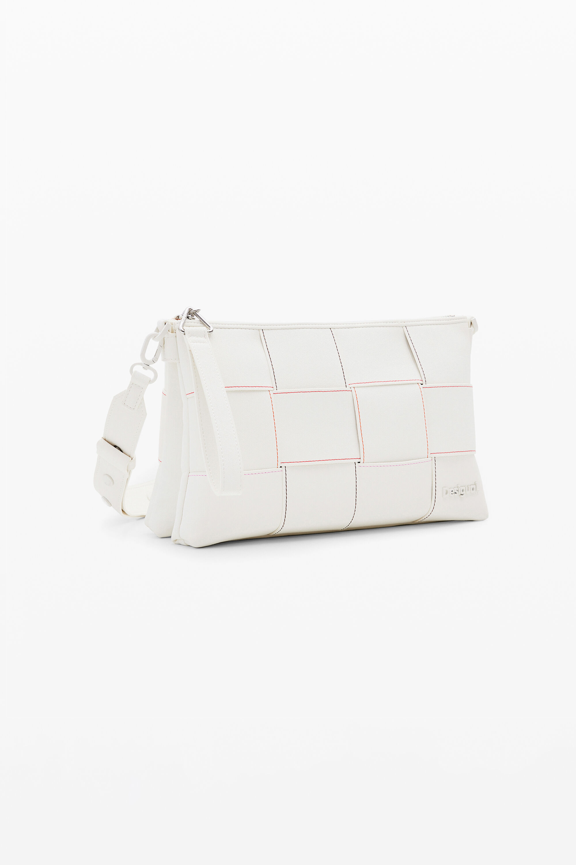 ショルダーバッグ・ポシェット MCM Woman Crossbody bags White MWPCSVI01 WT Braided crossbody bag M with topstitching women's I Desigual.com