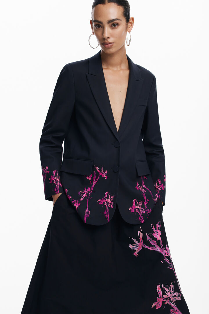Orchidea mintás midiszoknya | Desigual