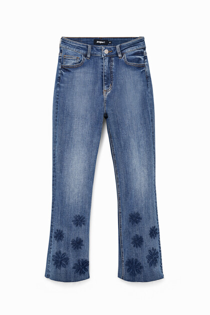 Flared cropped jeans