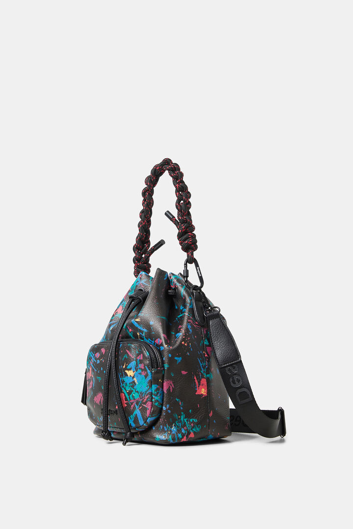 Bolso saco efecto cuero estampado | Desigual