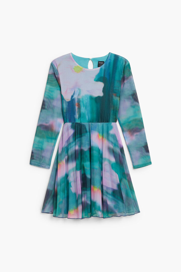 Vestit màniga llarga tul aquarel·la | Desigual