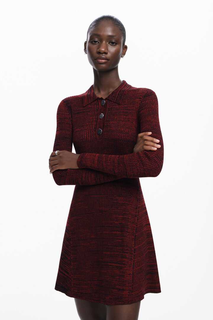 Polo neck short dress | Desigual