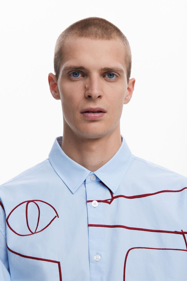 Shirt with abstract embroidery | Desigual