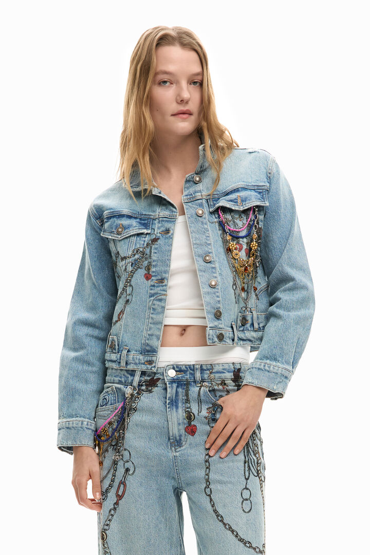 Jeanshose mit Ketten | Desigual