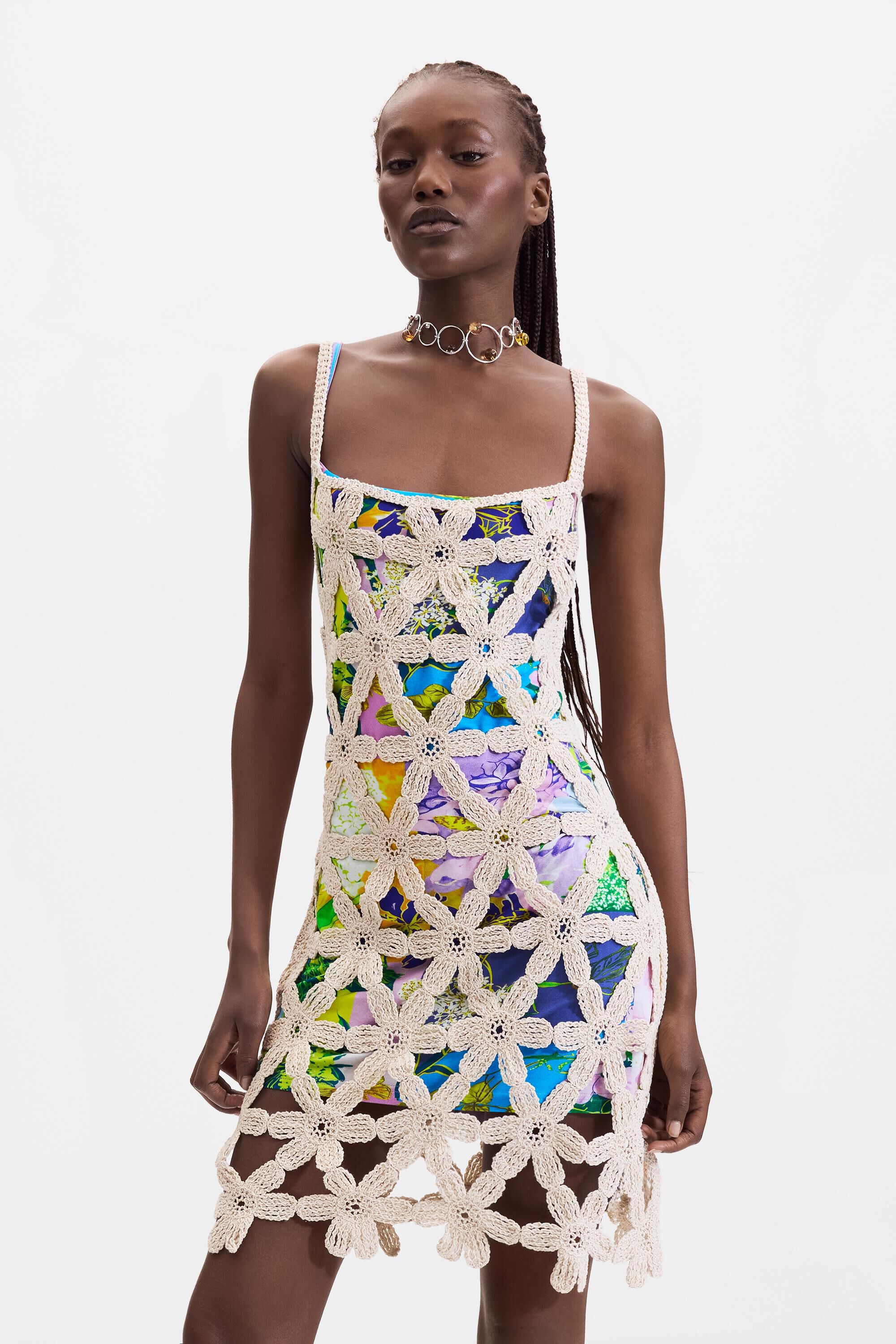 白いクロシェワンピース ホワイト 女性用 I Desigual.com