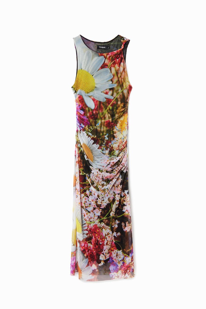 Vestido midi fotografía floral | Desigual