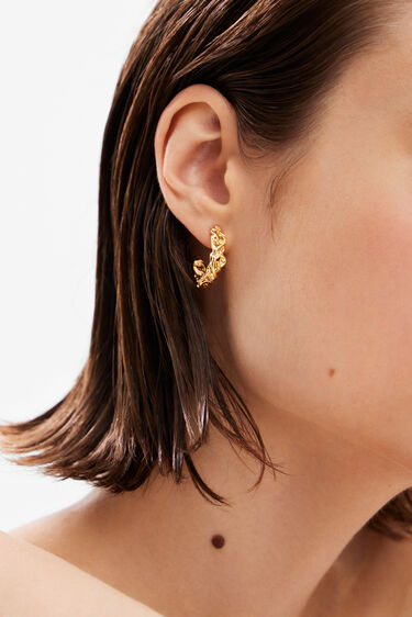 Zalio gold-plated hoop earrings | Desigual