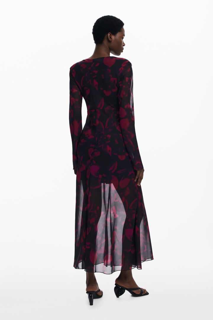 Floral flowy long dress | Desigual