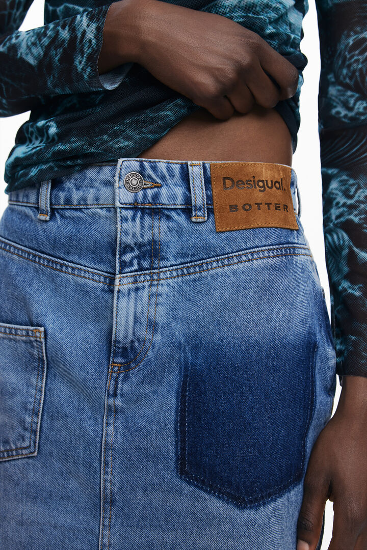Gonna lunga in denim Botter | Desigual