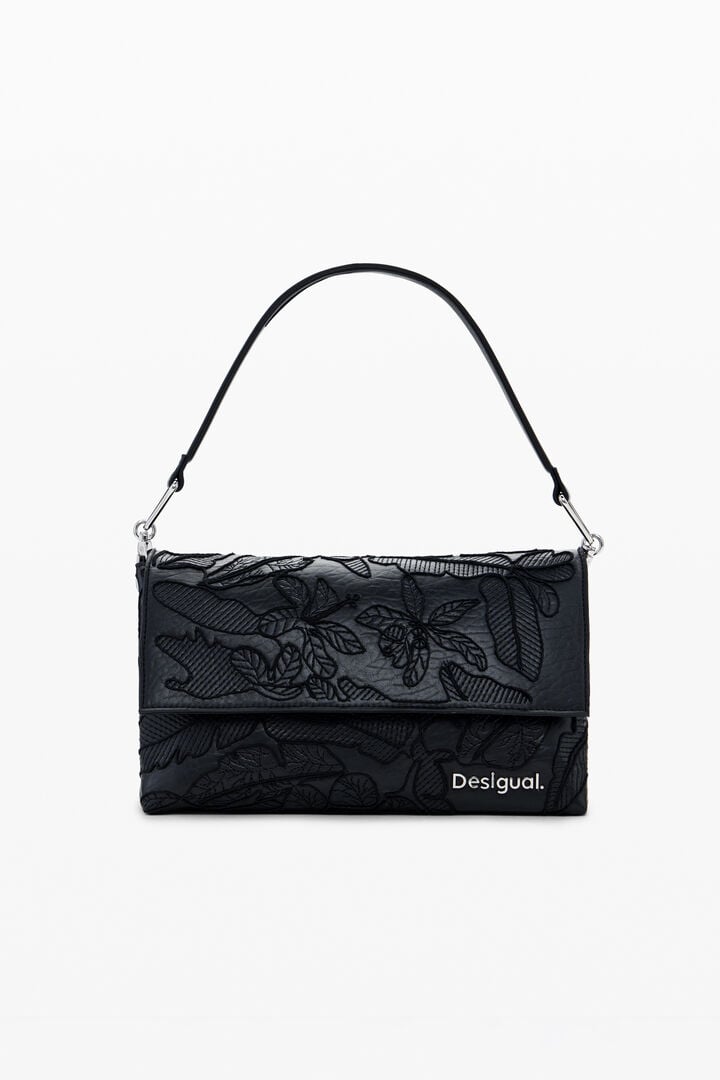 Střední vyšívaná crossbody taška