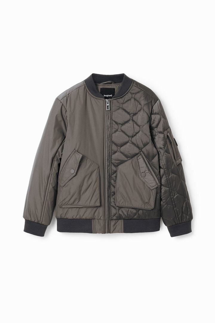 Quilted patch jacket