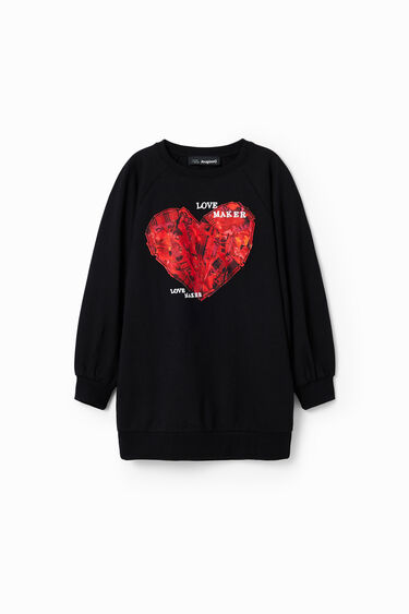 Sweaterjurk met hart | Desigual