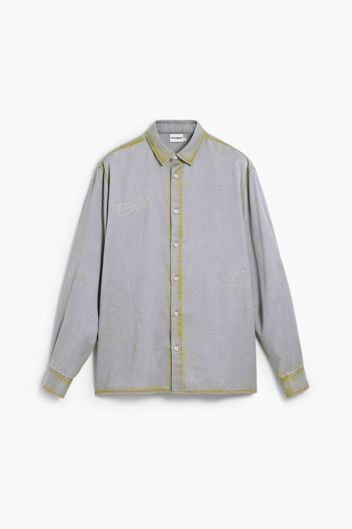 Hemd mit Schriftzug und Used-Effekt | Desigual
