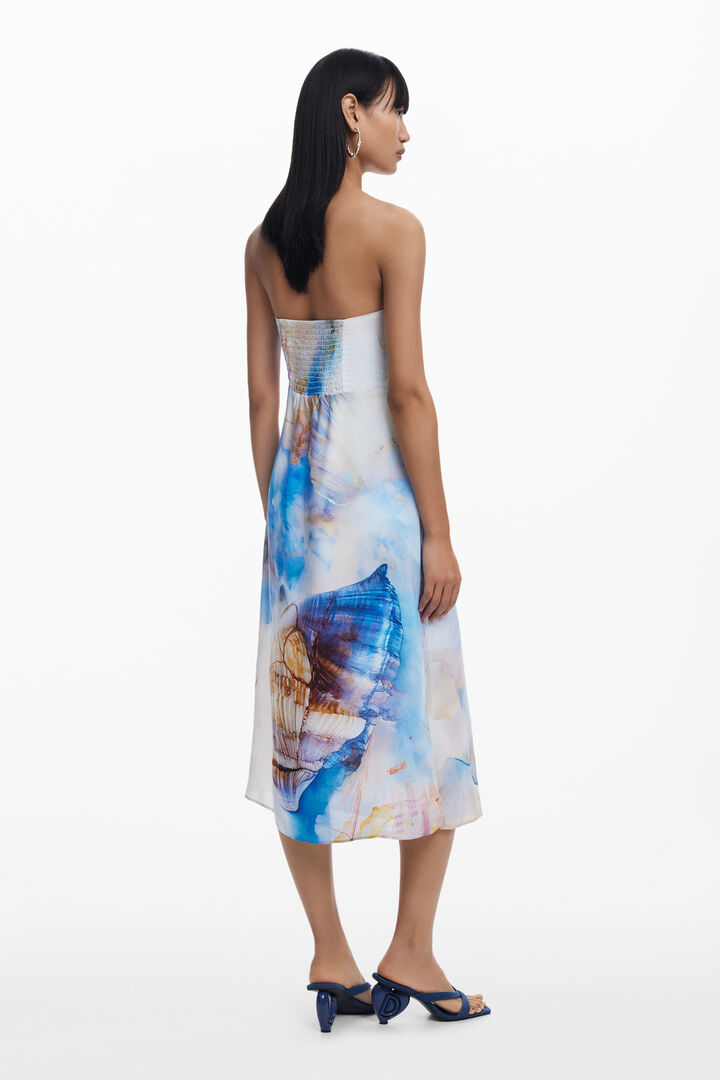 Bardot dress with shells | Desigual