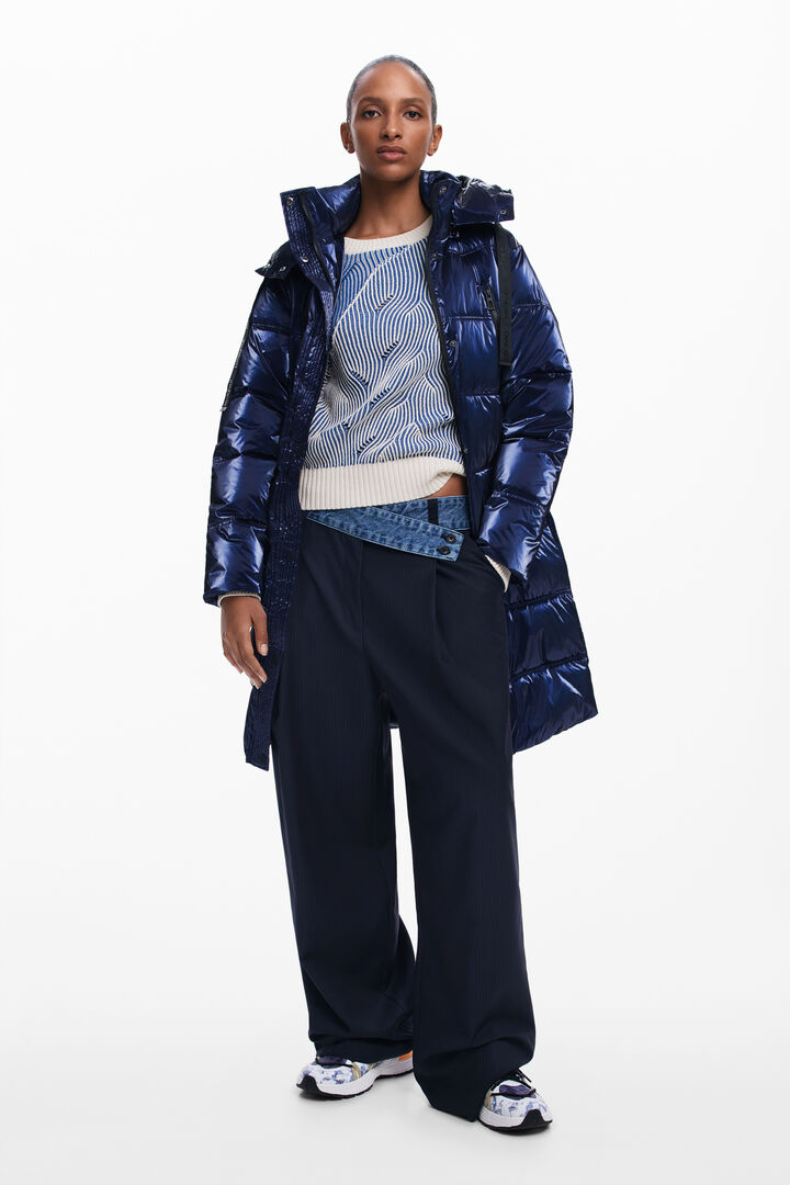 Manteau long matelassé irisé | Desigual