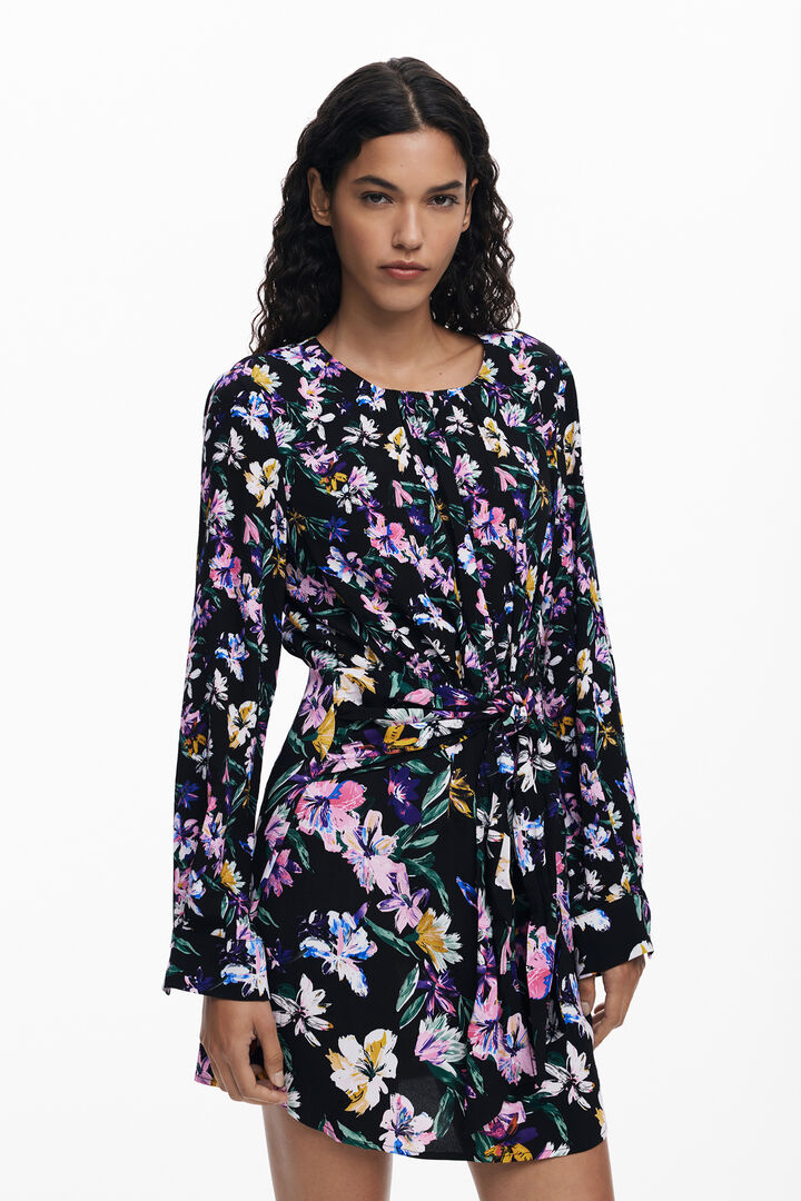 Floral knot short dress | Desigual