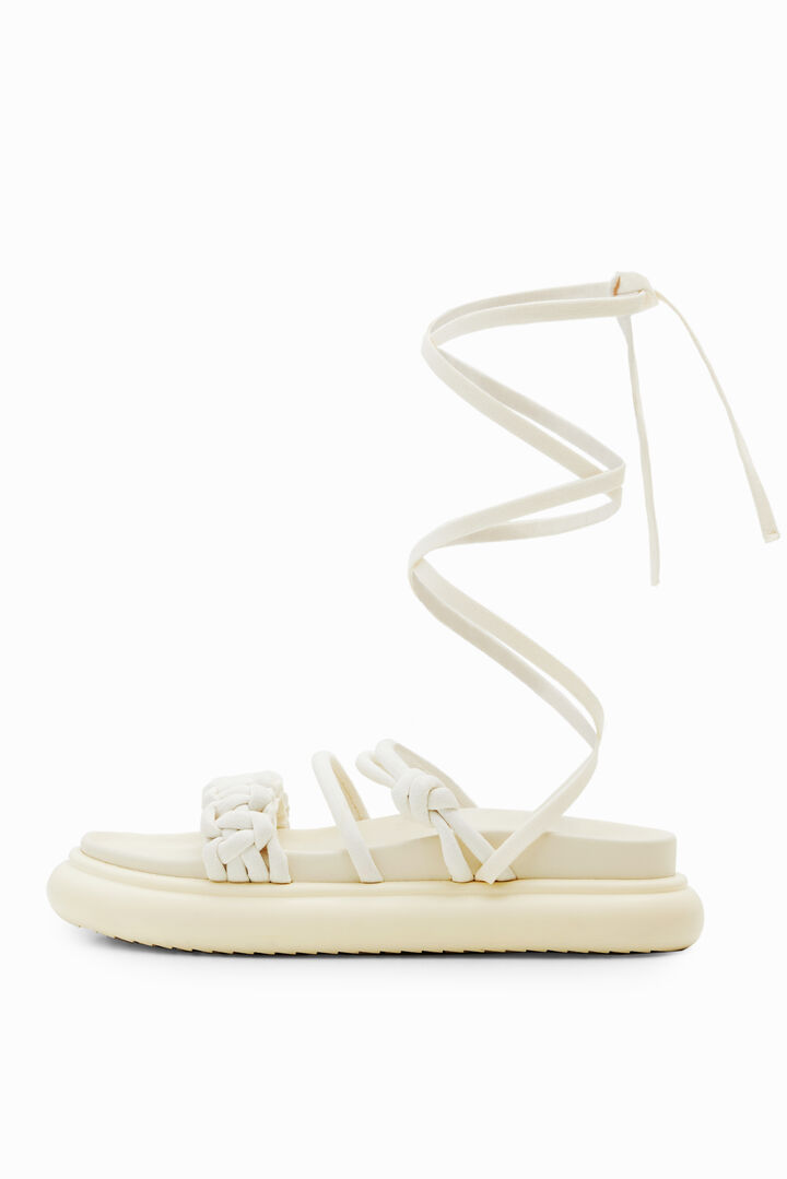 Sandalias tiras lazada plataforma