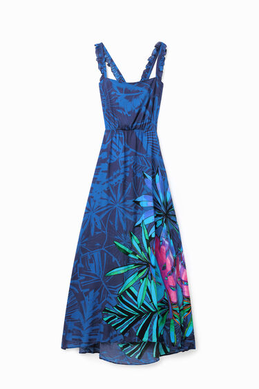 Vestit midi volants tropical | Desigual