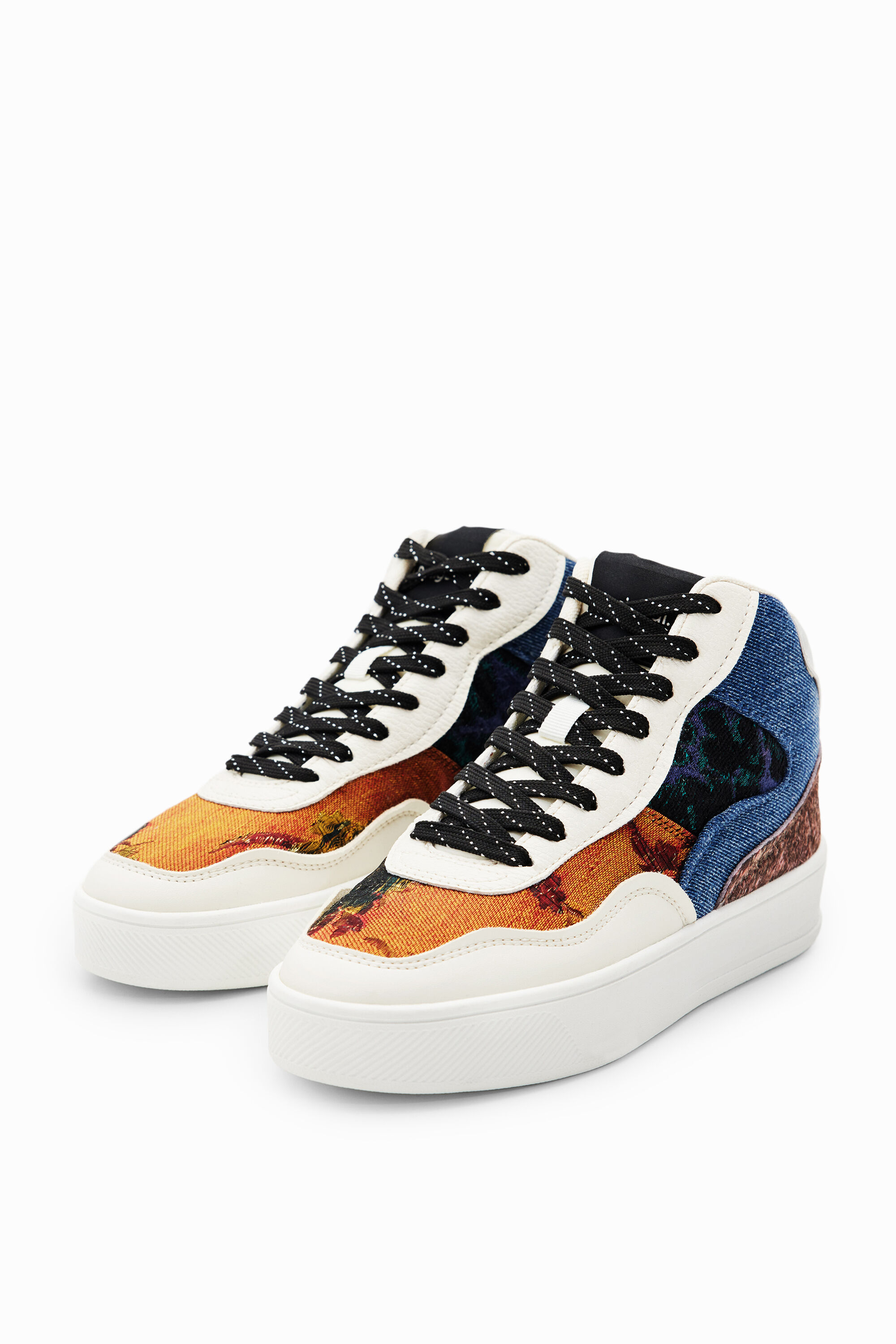 Desigual Patchwork mid-top sneakers