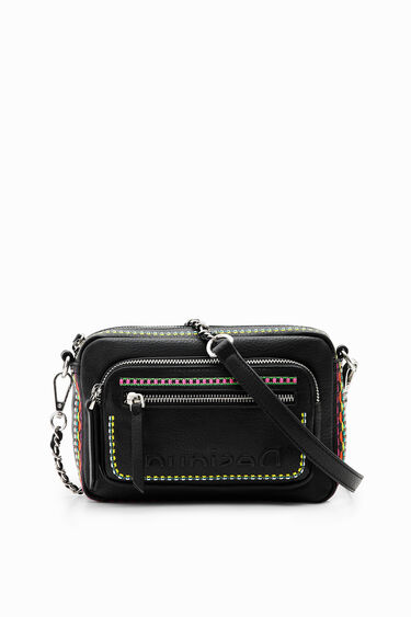 Small embroidered crossbody bag | Desigual