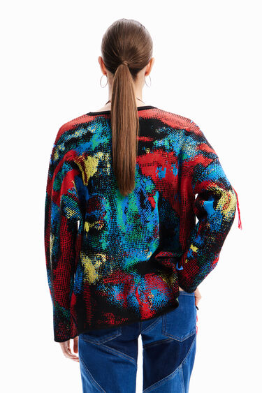 Jersey oversize jacquard María Escoté | Desigual