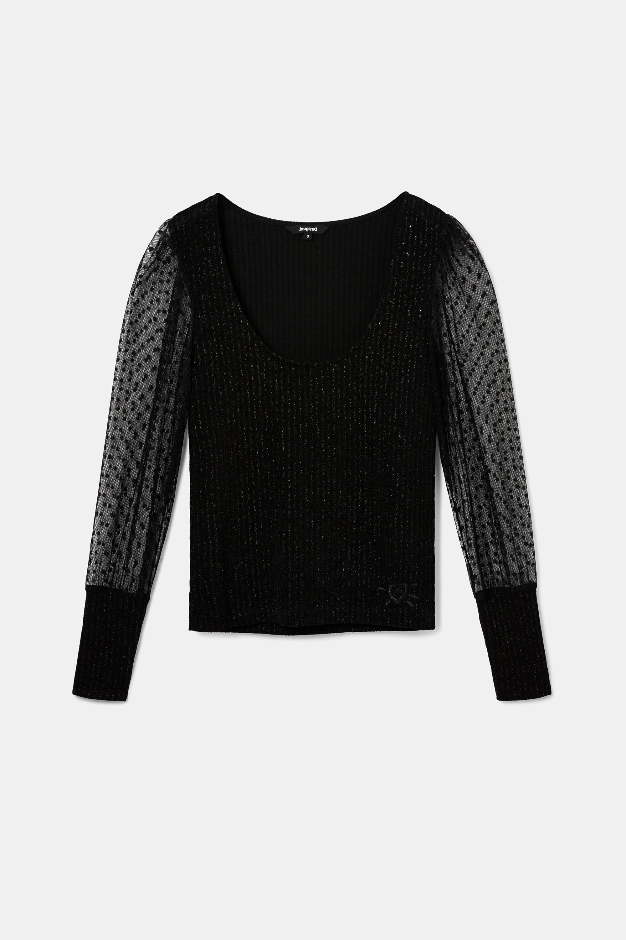 Transparent sleeves top