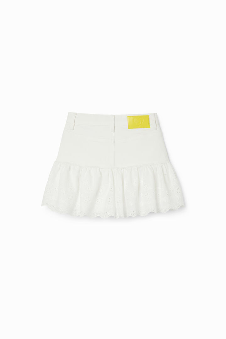 Minifaldilla texana volant brodat suís | Desigual