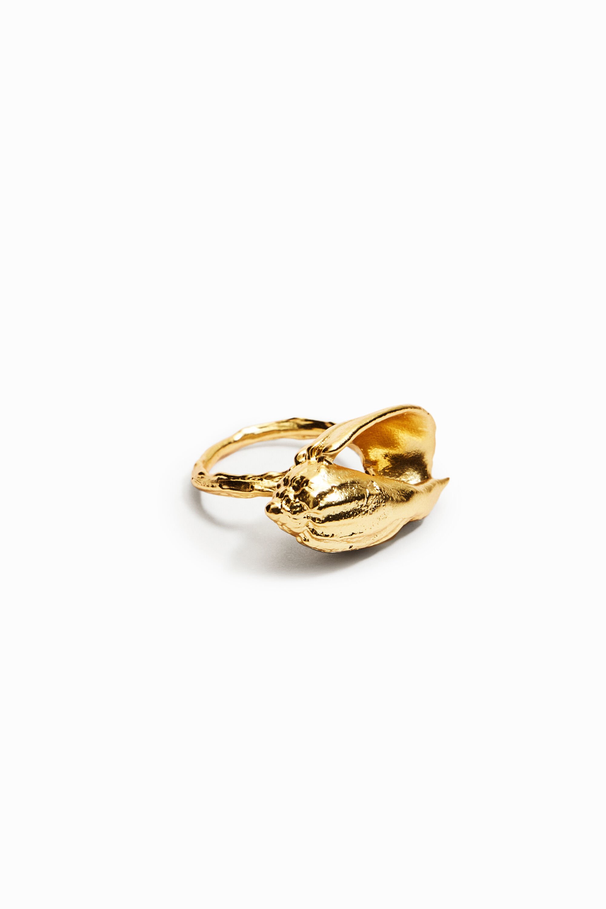 Ring Muschel Goldbad Zalio