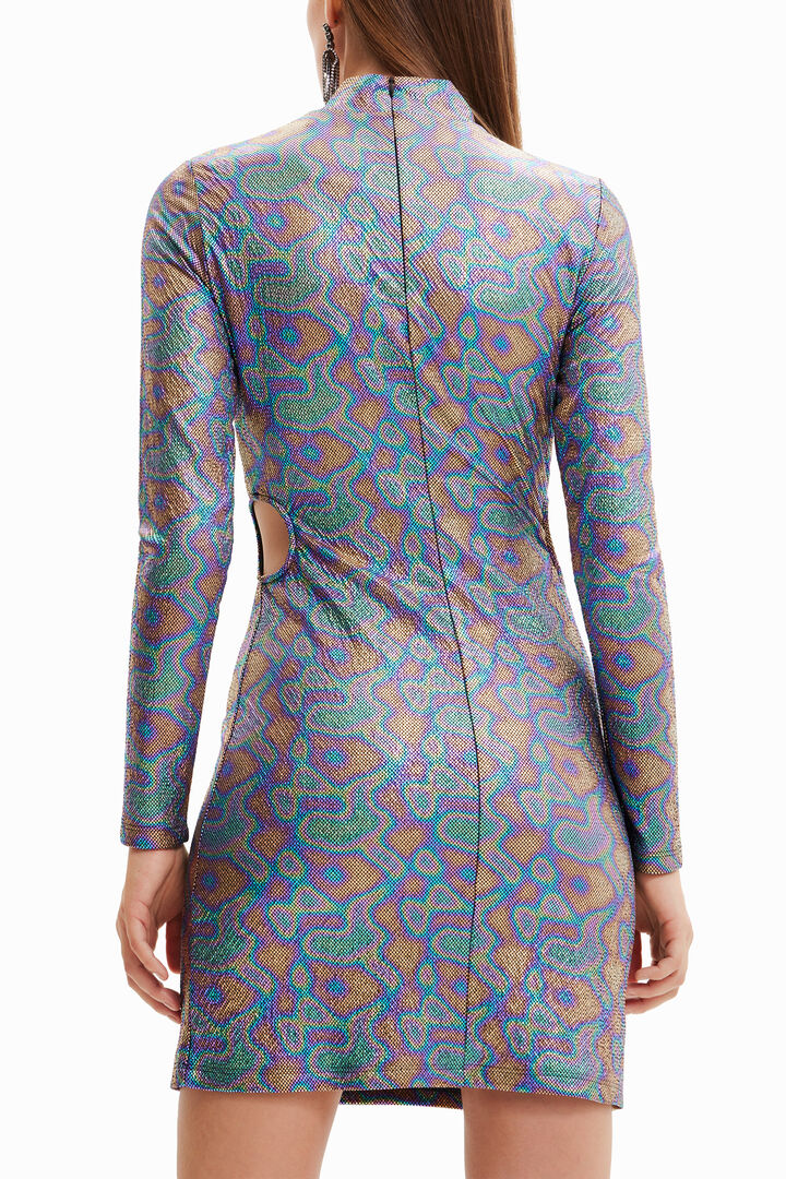 Krátké metalické šaty | Desigual