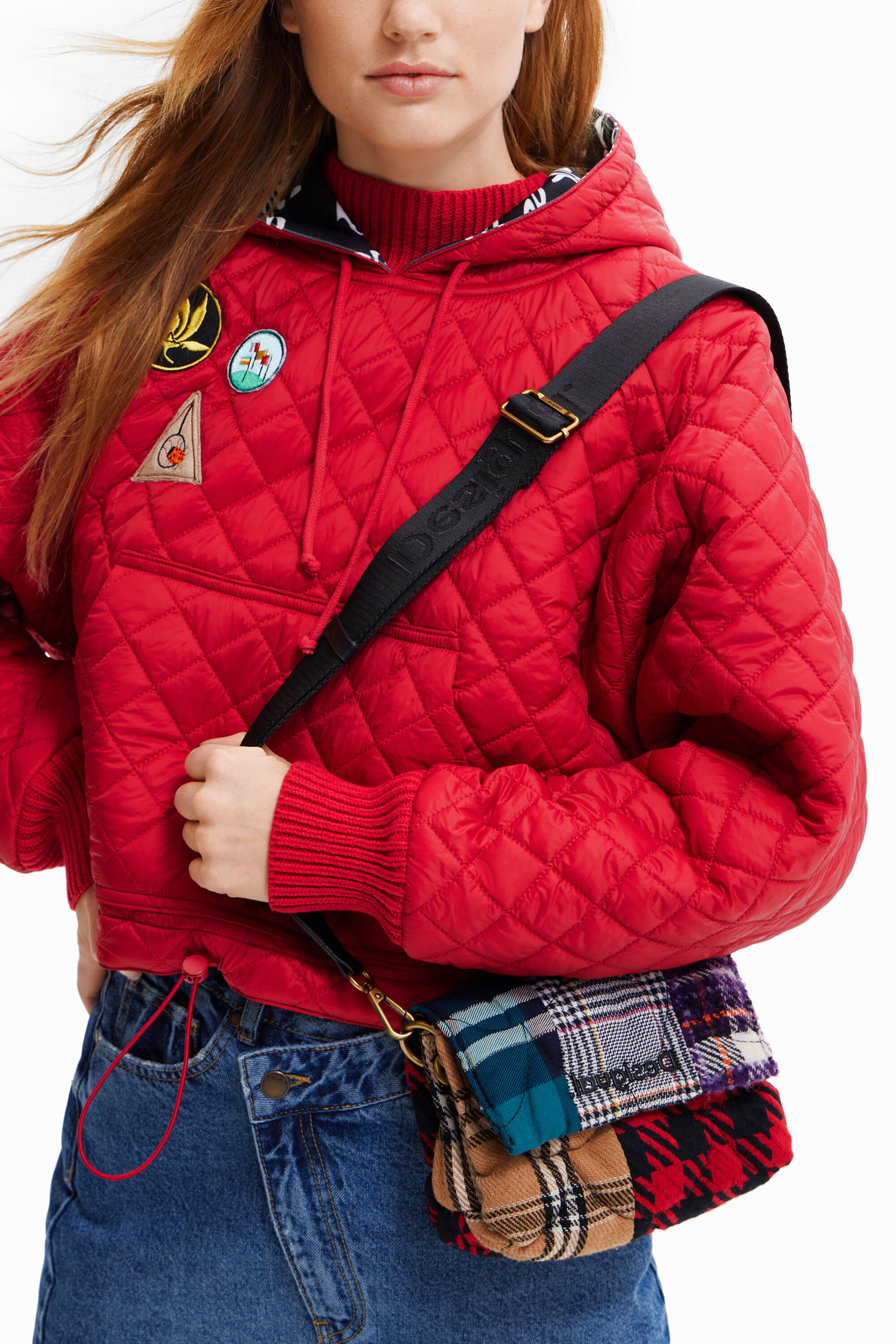 Mini tartan crossbody bag
