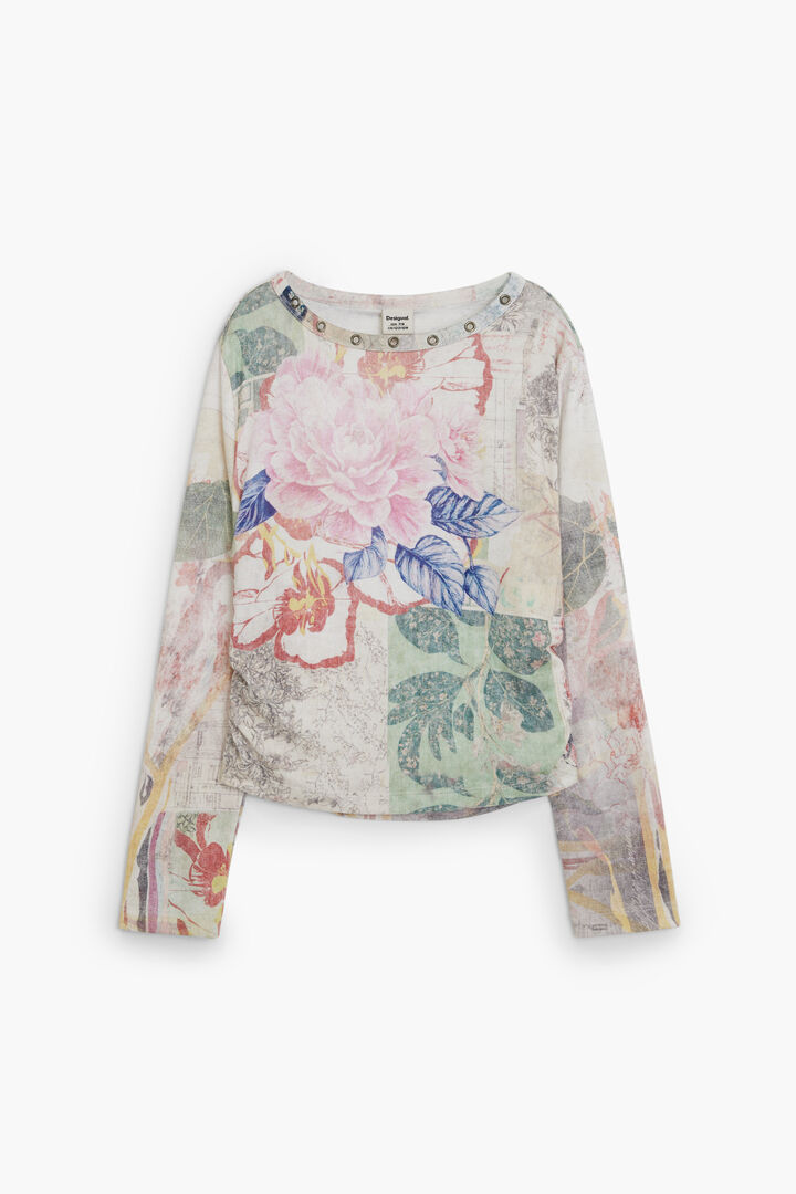 T-shirt imprim&eacute; &agrave; manches longues