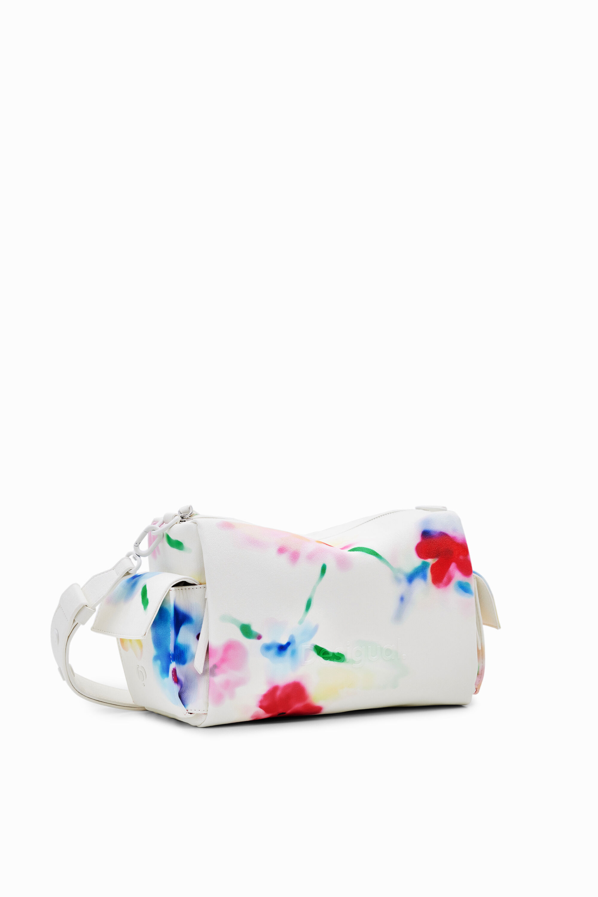 M watercolour floral bag - WHITE - U