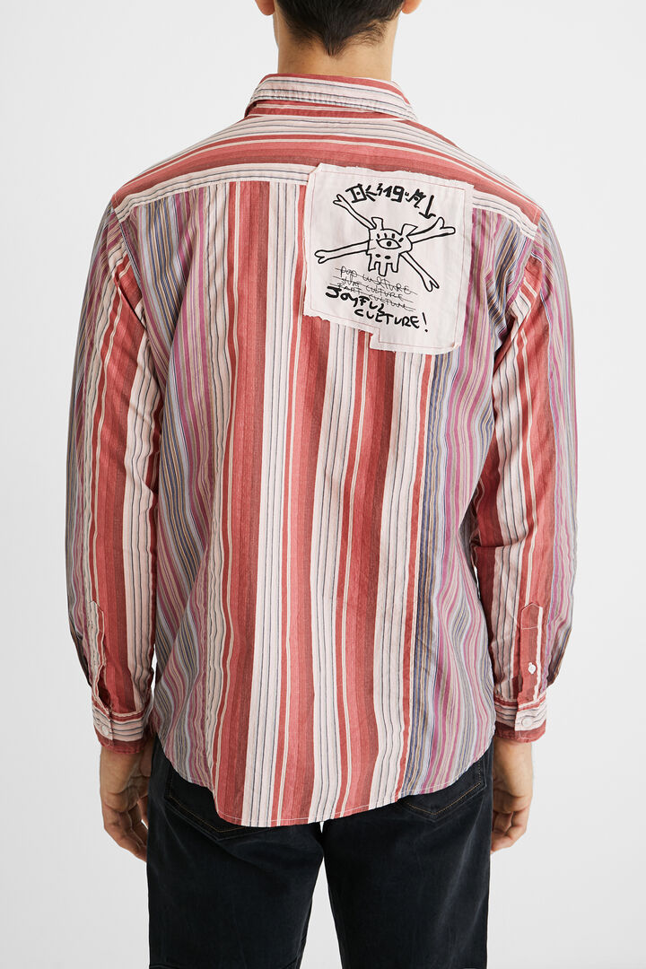 Cotton shirt patch messages | Desigual