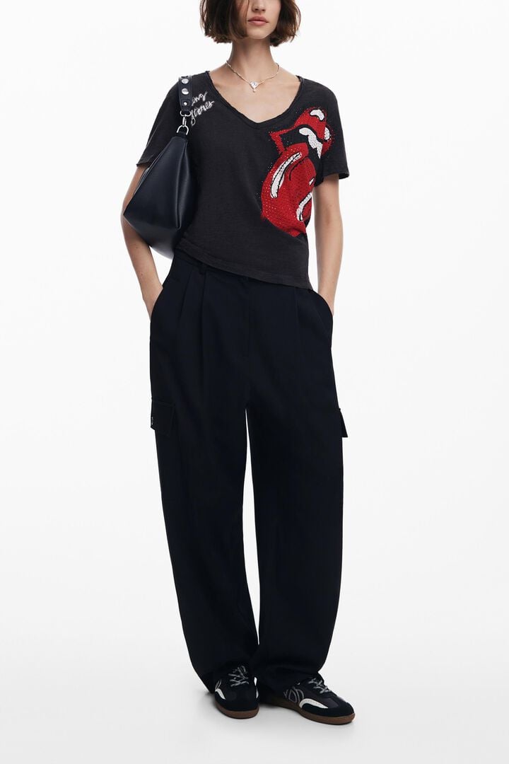 Rhinestone The Rolling Stones T-shirt | Desigual