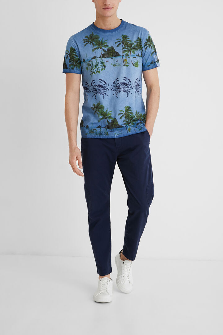 Camiseta tropical 100% algodón | Desigual
