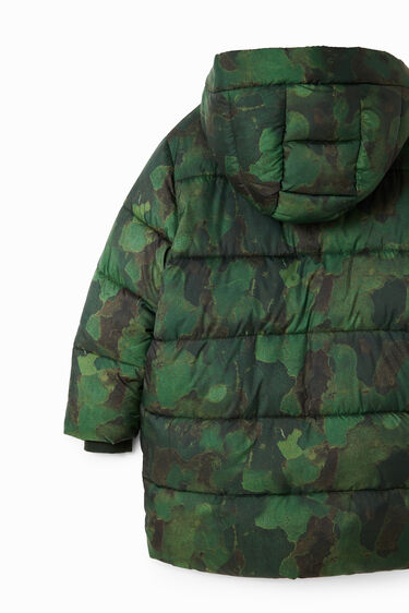 Camouflage padded coat | Desigual