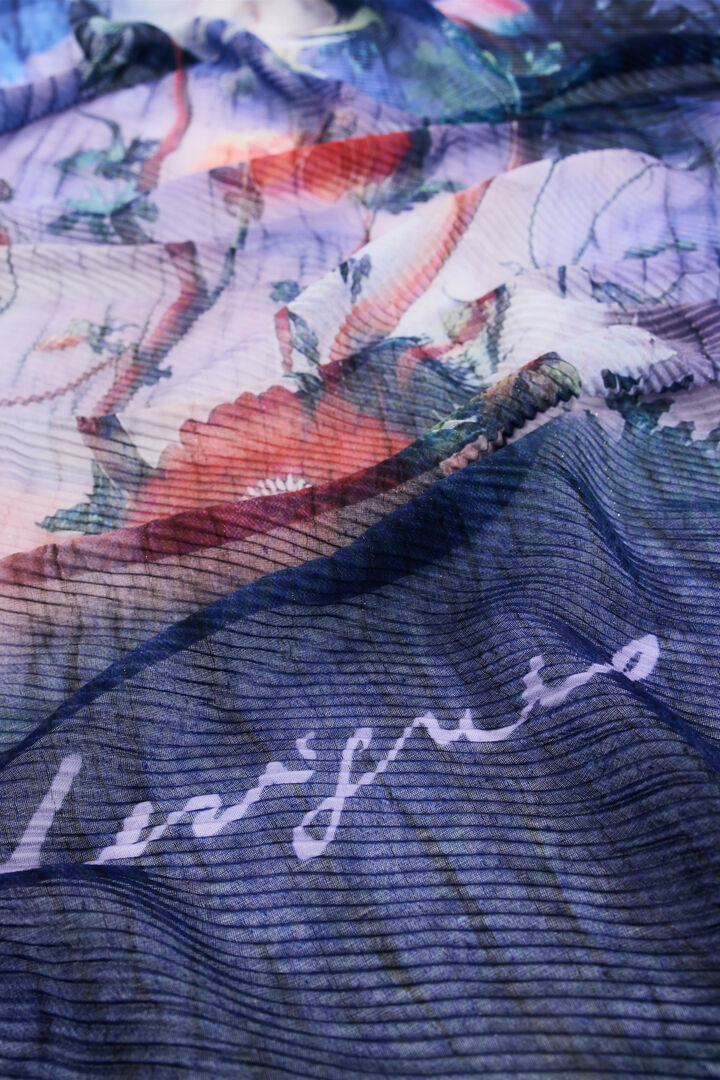 Printed Flower Scarf