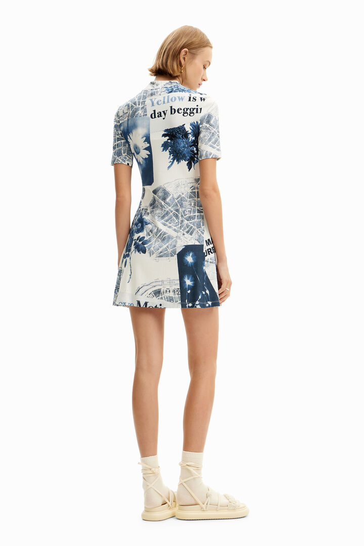 Short map skater dress | Desigual