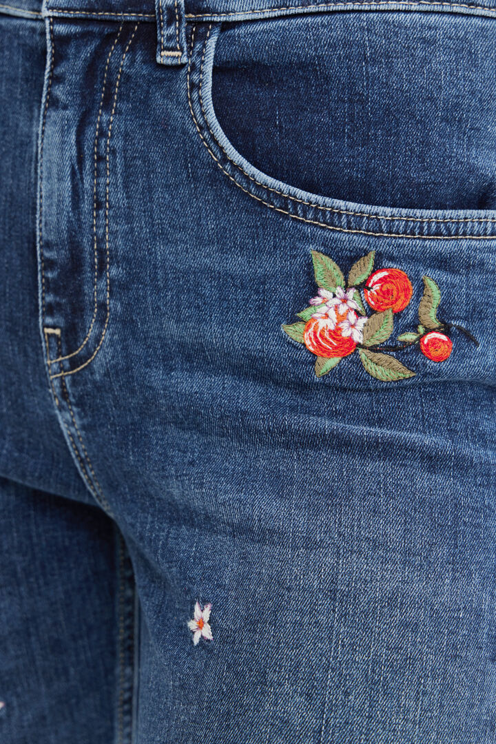 Flower skinny push-up jeans | Desigual