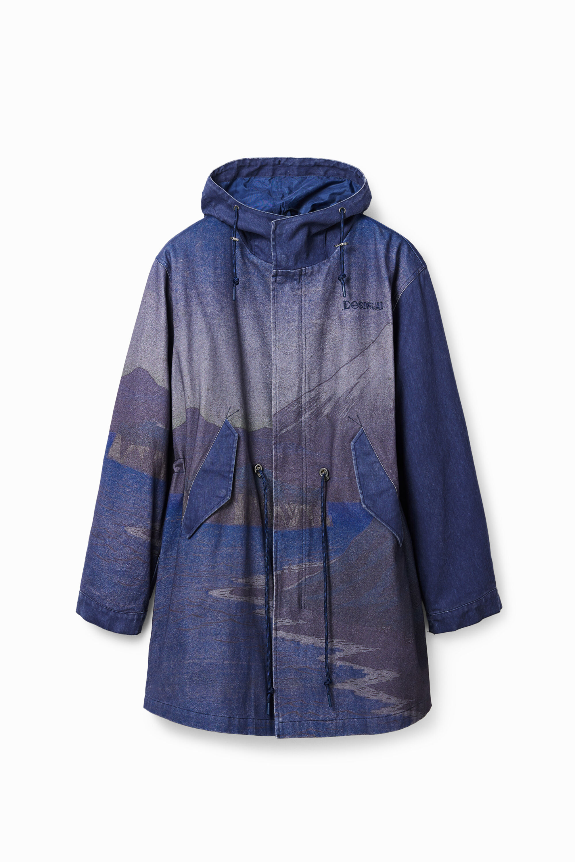 Detachable padded parka - BLUE - L